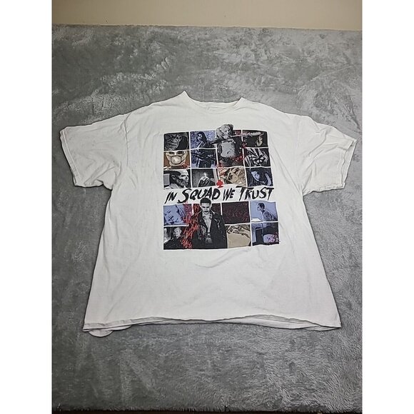 Suicide Squad In Squad We Trust Graphic Tee White T Shirt Mens Size 2XL - Picture 1 of 5